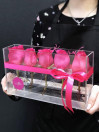 Crystal Box 5 розовых роз
